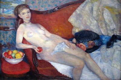 Nude with Apple by William James Glackens